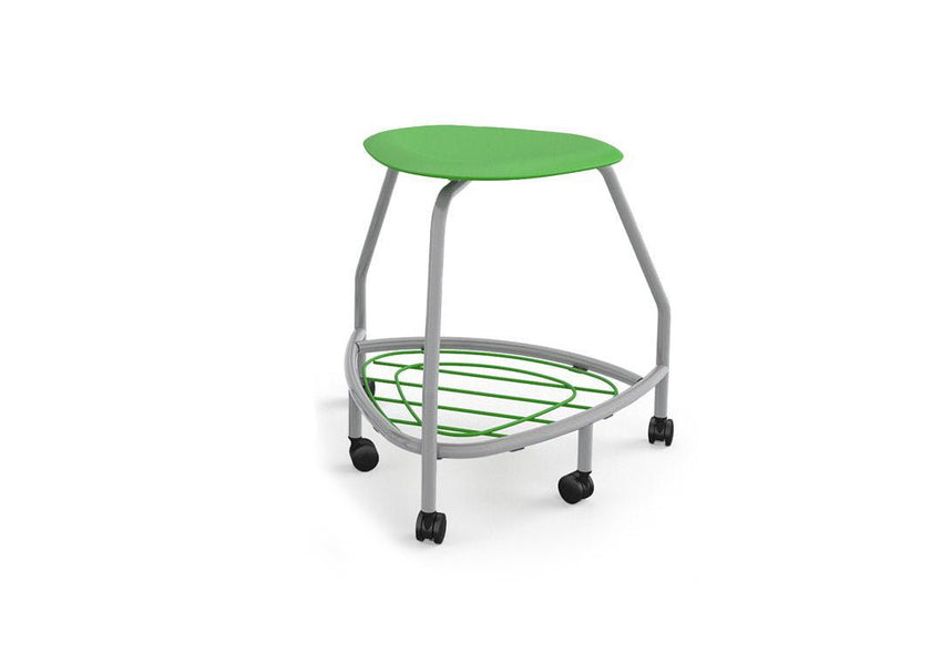 Haskell Education 360 Platinum frame Backless Chair with Bookbag Rack 24"H (TS5X1.24PL) - SchoolOutlet