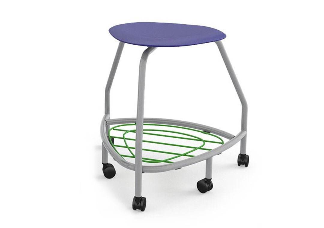 Haskell Education 360 Platinum frame Backless Chair with Bookbag Rack 24"H (TS5X1.24PL) - SchoolOutlet