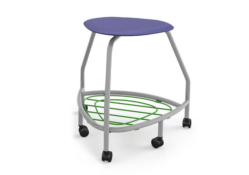 Haskell Education 360 Platinum frame Backless Chair with Bookbag Rack 24"H (TS5X1.24PL) - SchoolOutlet