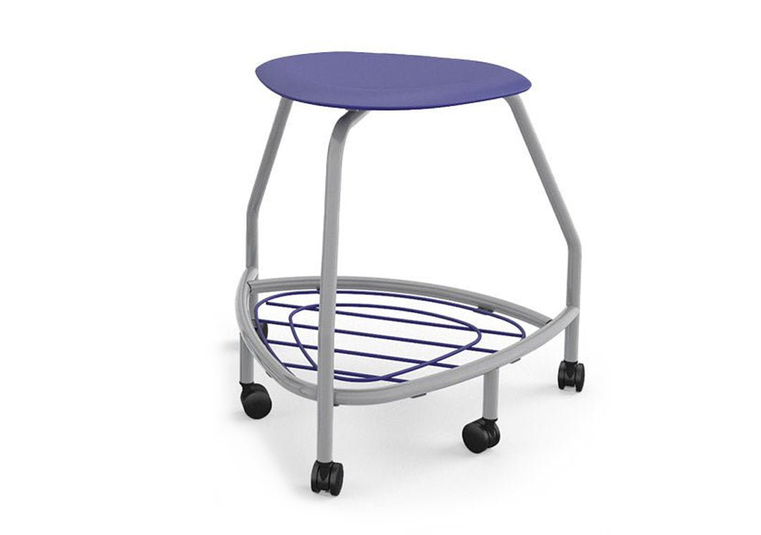 Haskell Education 360 Platinum frame Backless Chair with Bookbag Rack 24"H (TS5X1.24PL) - SchoolOutlet