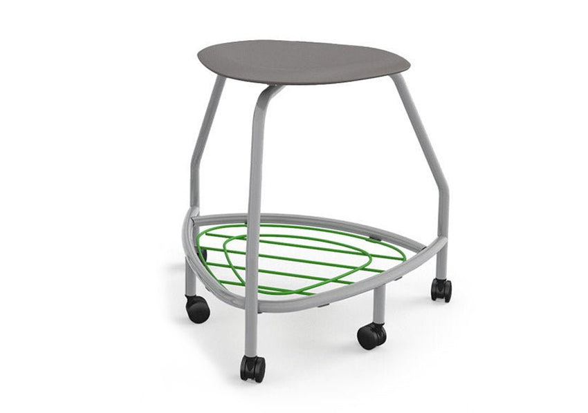 Haskell Education 360 Platinum frame Backless Chair with Bookbag Rack 24"H (TS5X1.24PL) - SchoolOutlet