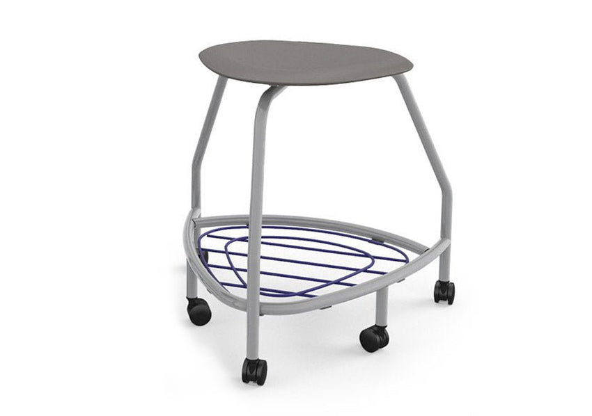 Haskell Education 360 Platinum frame Backless Chair with Bookbag Rack 24"H (TS5X1.24PL) - SchoolOutlet