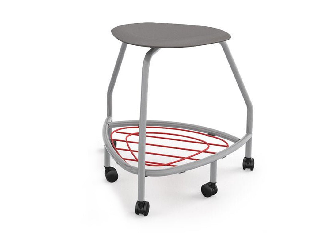 Haskell Education 360 Platinum frame Backless Chair with Bookbag Rack 24"H (TS5X1.24PL) - SchoolOutlet