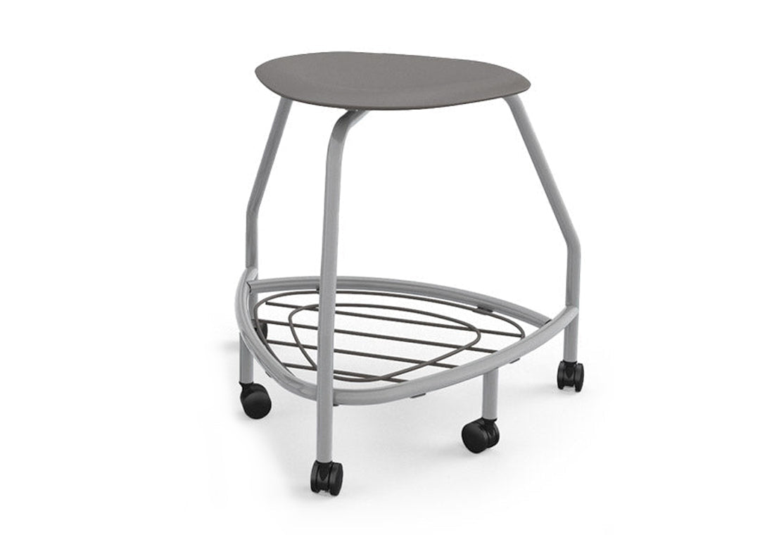 Haskell Education 360 Platinum frame Backless Chair with Bookbag Rack 24"H (TS5X1.24PL) - SchoolOutlet