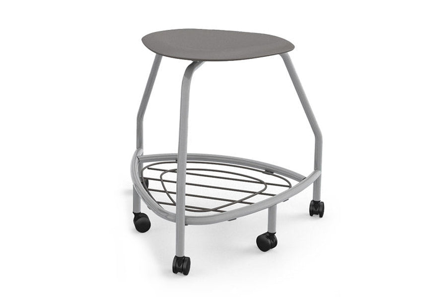 Haskell Education 360 Platinum frame Backless Chair with Bookbag Rack 24"H (TS5X1.24PL) - SchoolOutlet