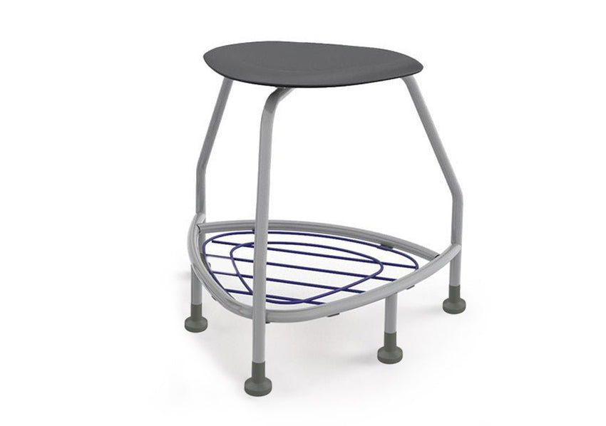 Haskell Education 360 Platinum frame Backless Chair with Bookbag Rack 24"H (TS5X1.24PL) - SchoolOutlet