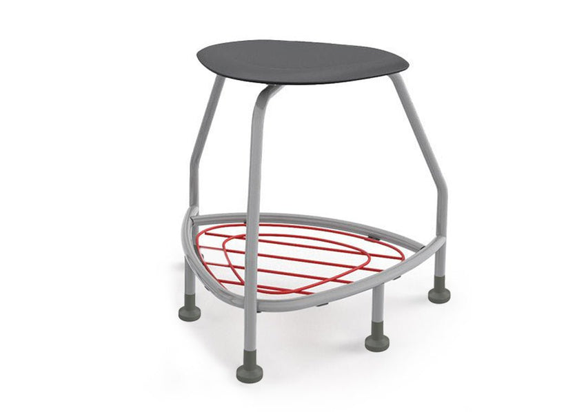 Haskell Education 360 Platinum frame Backless Chair with Bookbag Rack 24"H (TS5X1.24PL) - SchoolOutlet