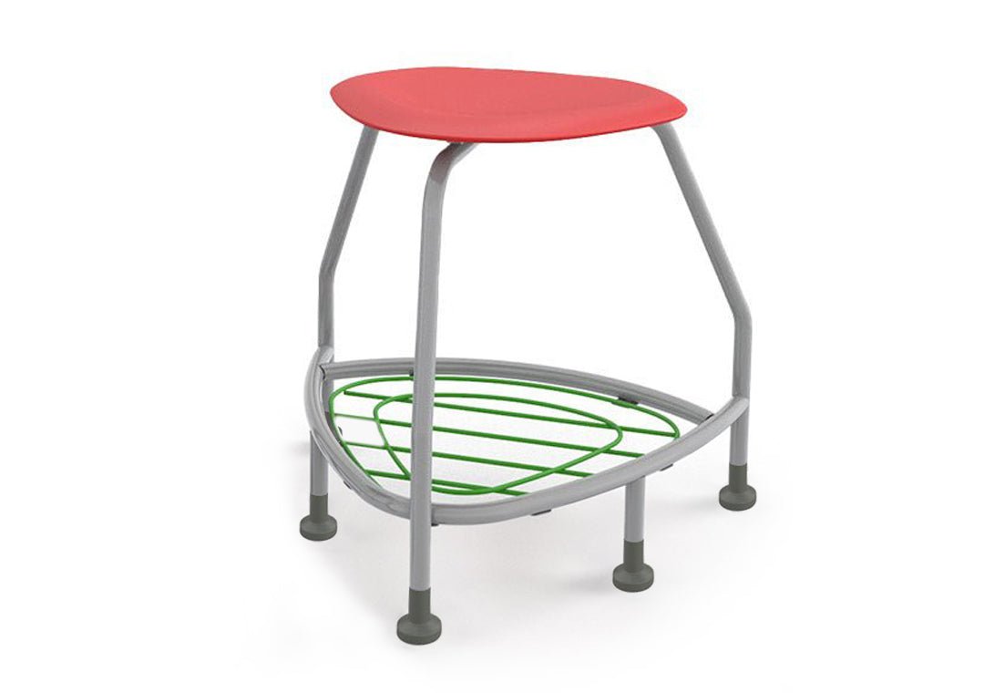 Haskell Education 360 Platinum frame Backless Chair with Bookbag Rack 24"H (TS5X1.24PL) - SchoolOutlet