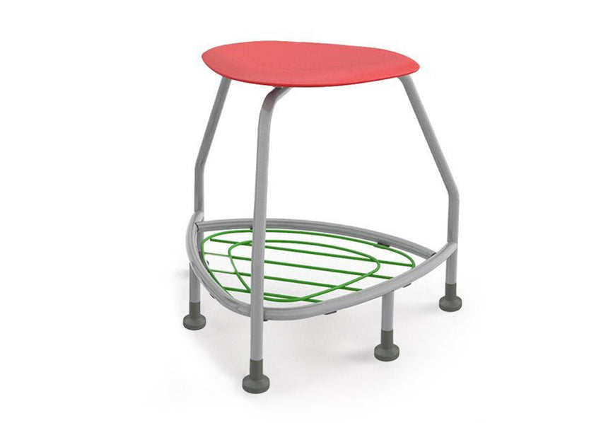 Haskell Education 360 Platinum frame Backless Chair with Bookbag Rack 24"H (TS5X1.24PL) - SchoolOutlet