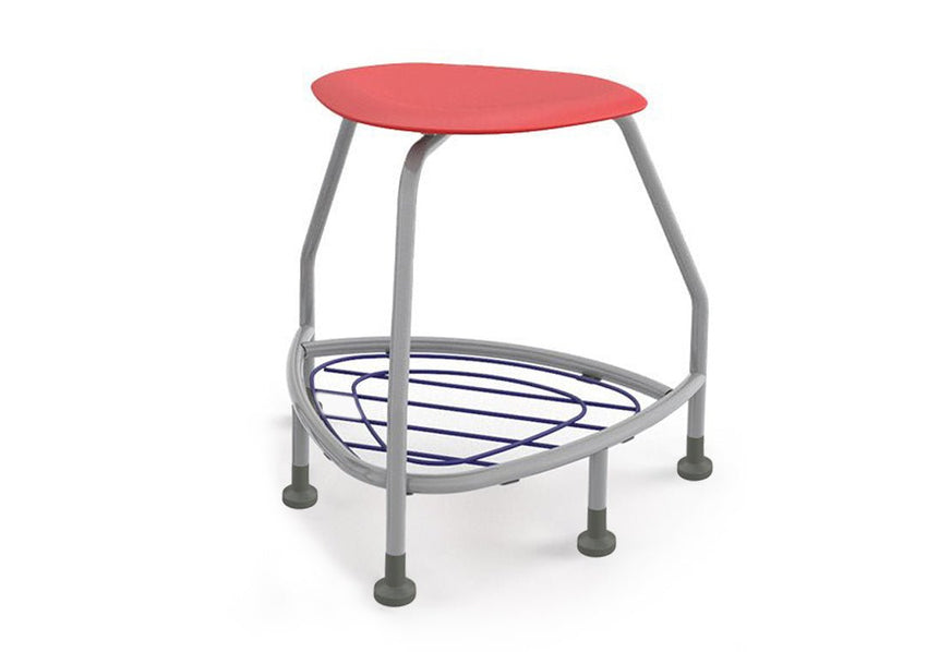 Haskell Education 360 Platinum frame Backless Chair with Bookbag Rack 24"H (TS5X1.24PL) - SchoolOutlet