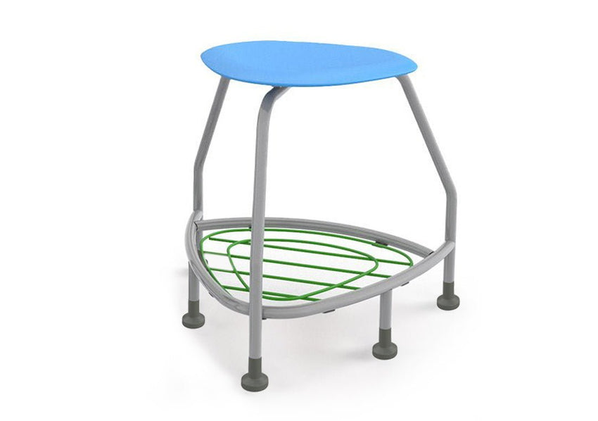 Haskell Education 360 Platinum frame Backless Chair with Bookbag Rack 24"H (TS5X1.24PL) - SchoolOutlet