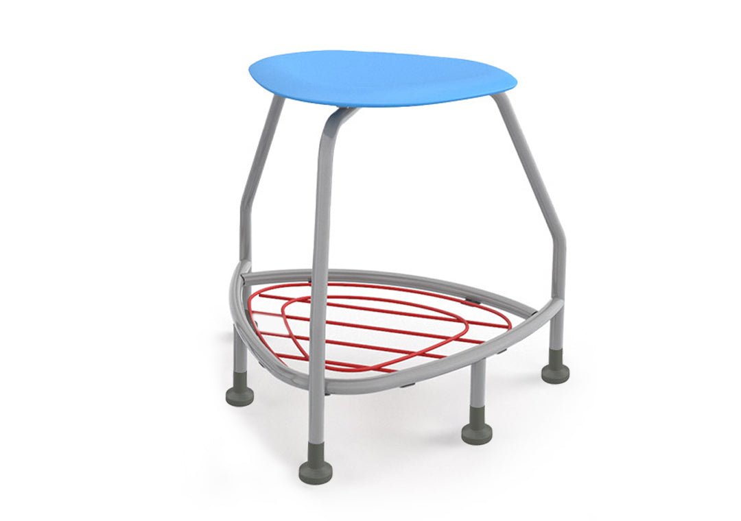 Haskell Education 360 Platinum frame Backless Chair with Bookbag Rack 24"H (TS5X1.24PL) - SchoolOutlet