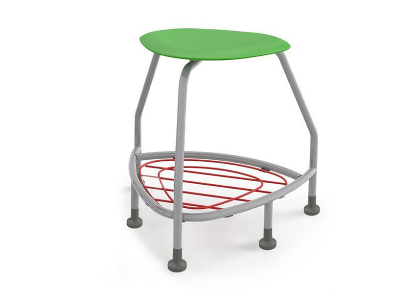 Haskell Education 360 Platinum frame Backless Chair with Bookbag Rack 24"H (TS5X1.24PL) - SchoolOutlet