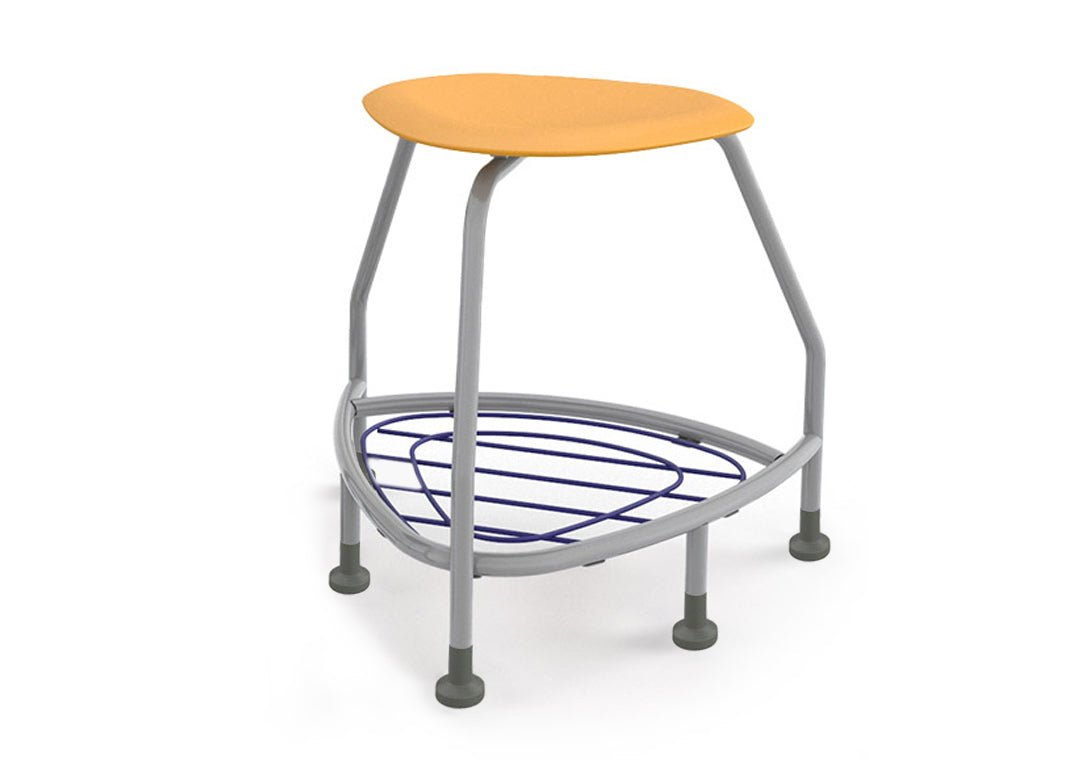 Haskell Education 360 Platinum frame Backless Chair with Bookbag Rack 24"H (TS5X1.24PL) - SchoolOutlet