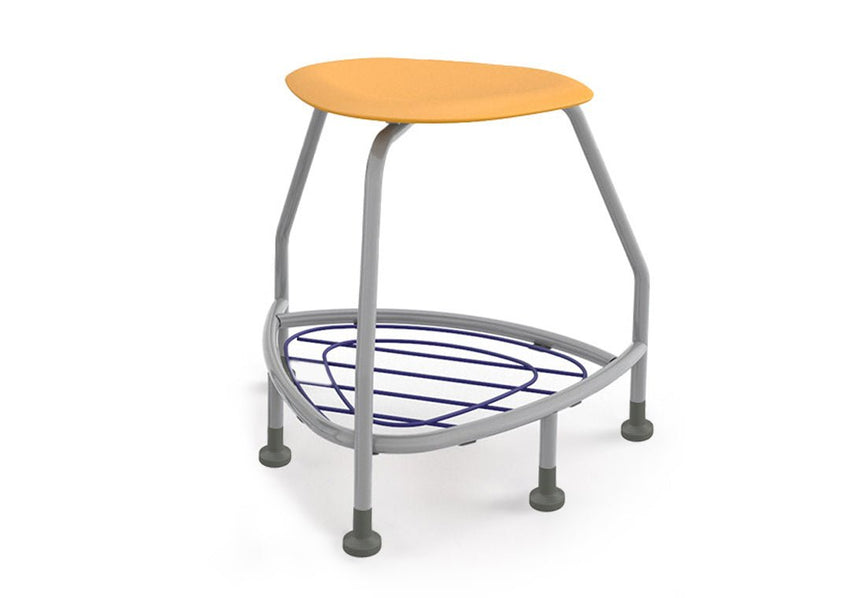 Haskell Education 360 Platinum frame Backless Chair with Bookbag Rack 24"H (TS5X1.24PL) - SchoolOutlet