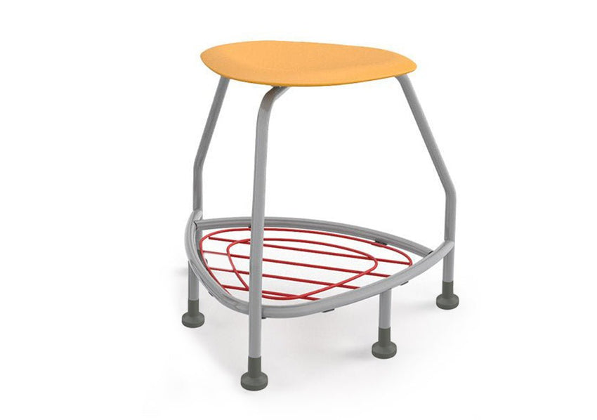 Haskell Education 360 Platinum frame Backless Chair with Bookbag Rack 24"H (TS5X1.24PL) - SchoolOutlet