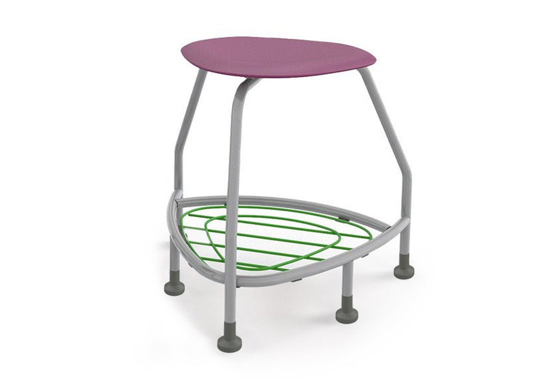 Haskell Education 360 Platinum frame Backless Chair with Bookbag Rack 24"H (TS5X1.24PL) - SchoolOutlet