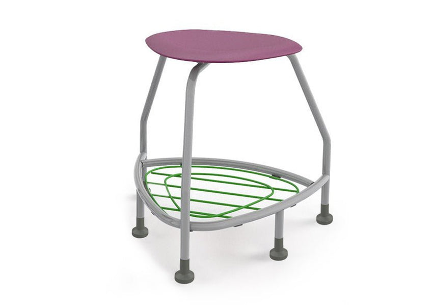 Haskell Education 360 Platinum frame Backless Chair with Bookbag Rack 24"H (TS5X1.24PL) - SchoolOutlet