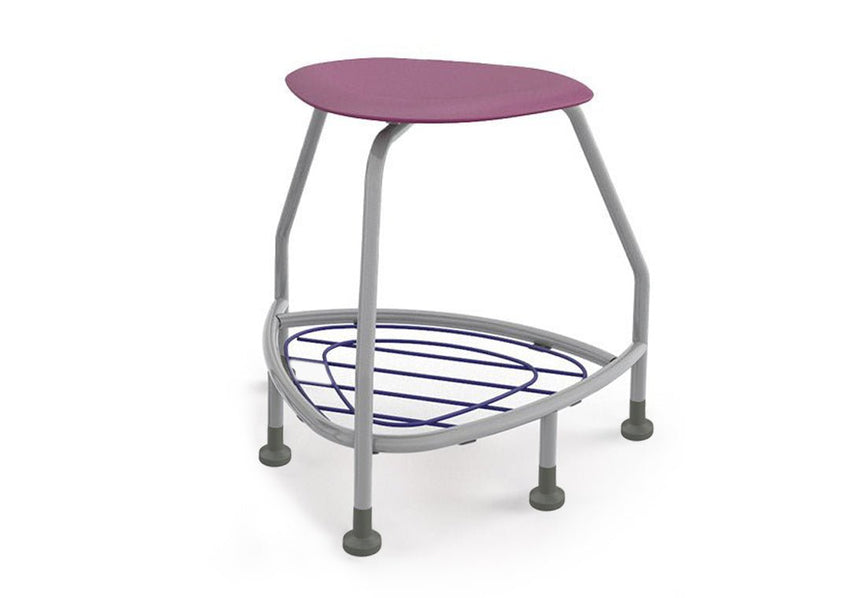 Haskell Education 360 Platinum frame Backless Chair with Bookbag Rack 24"H (TS5X1.24PL) - SchoolOutlet