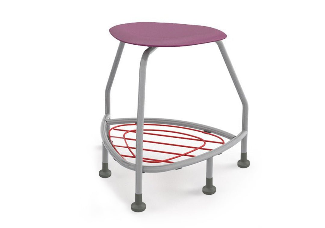 Haskell Education 360 Platinum frame Backless Chair with Bookbag Rack 24"H (TS5X1.24PL) - SchoolOutlet