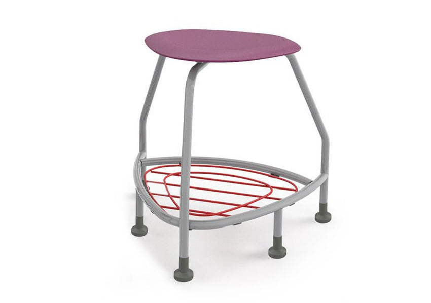 Haskell Education 360 Platinum frame Backless Chair with Bookbag Rack 24"H (TS5X1.24PL) - SchoolOutlet