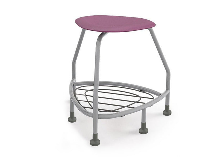 Haskell Education 360 Platinum frame Backless Chair with Bookbag Rack 24"H (TS5X1.24PL) - SchoolOutlet