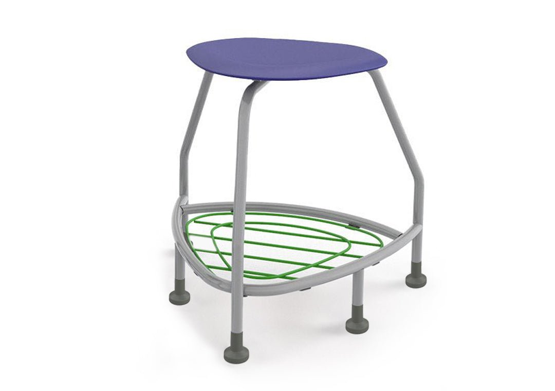 Haskell Education 360 Platinum frame Backless Chair with Bookbag Rack 24"H (TS5X1.24PL) - SchoolOutlet