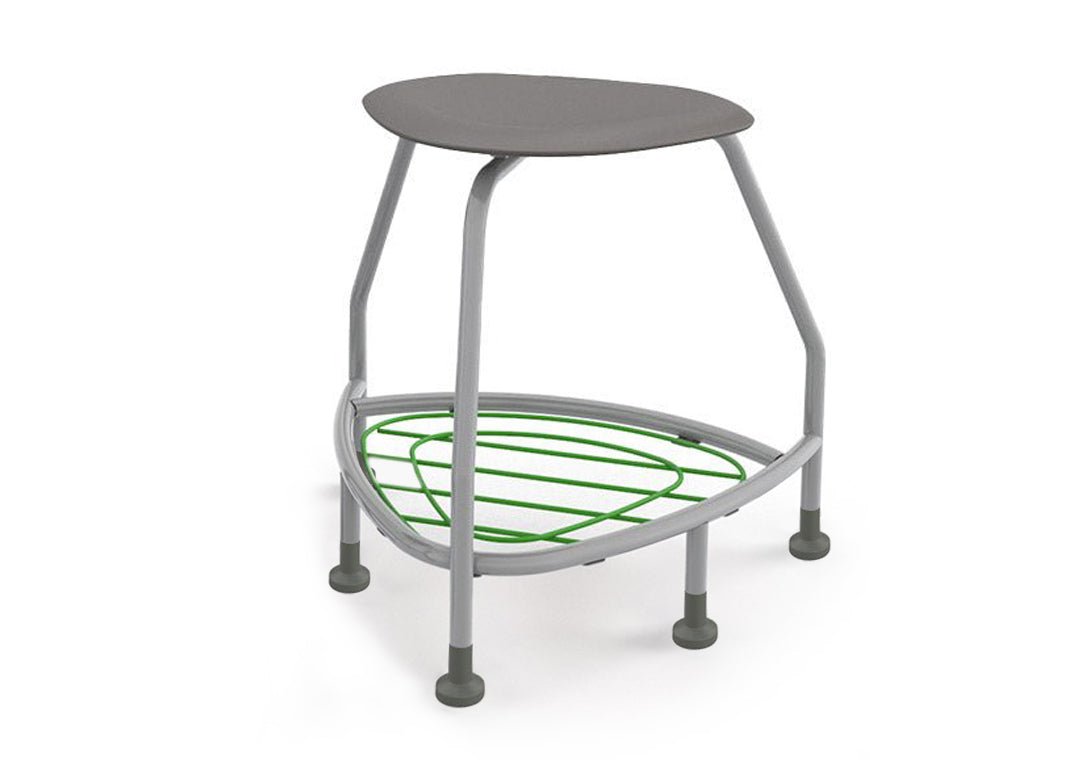 Haskell Education 360 Platinum frame Backless Chair with Bookbag Rack 24"H (TS5X1.24PL) - SchoolOutlet