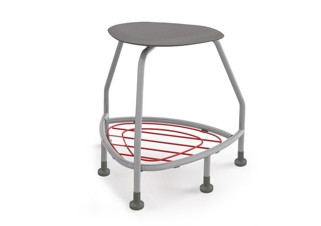 Haskell Education 360 Platinum frame Backless Chair with Bookbag Rack 24"H (TS5X1.24PL) - SchoolOutlet