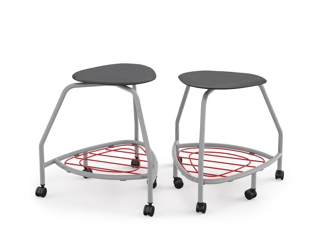Haskell Education 360 Platinum frame Backless Chair with Bookbag Rack 30"H (TS5X1.30PL) - SchoolOutlet