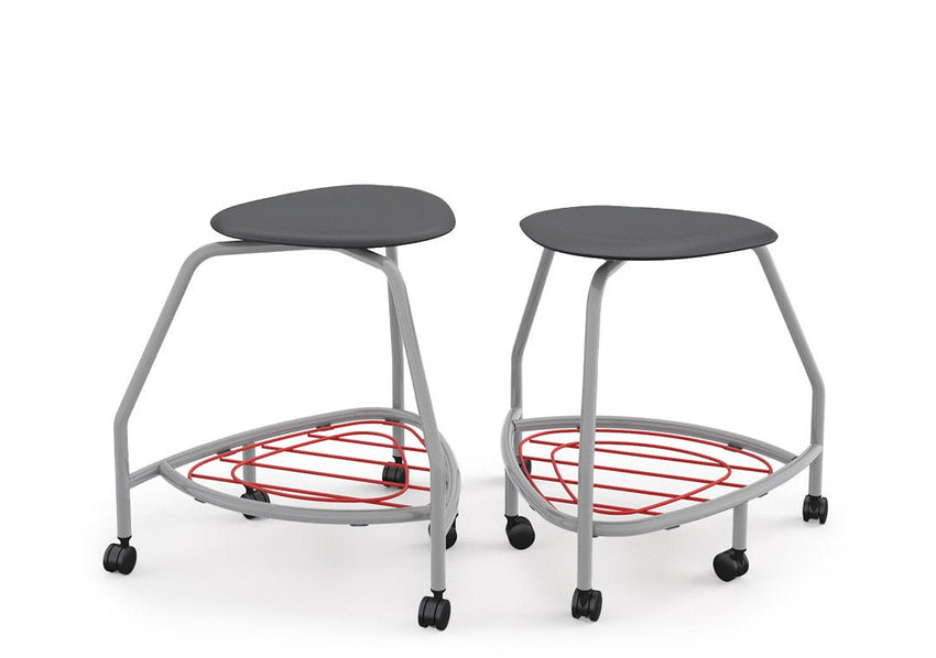 Haskell Education 360 Platinum frame Backless Chair with Bookbag Rack 30"H (TS5X1.30PL) - SchoolOutlet