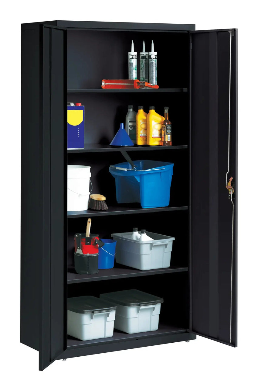 Hirsh Welded Steel Storage Cabinet with 4 Shelves, 18"D x 36"W x 72"H - SchoolOutlet