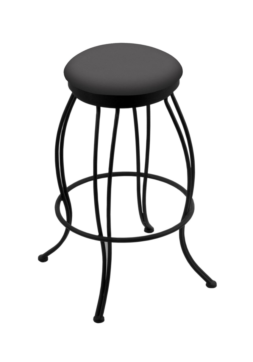 Holland Bar Stool Georgian 30" Swivel Bar Stool with Black Wrinkle Finish (HBS - 3000 - Upholstery) - SchoolOutlet