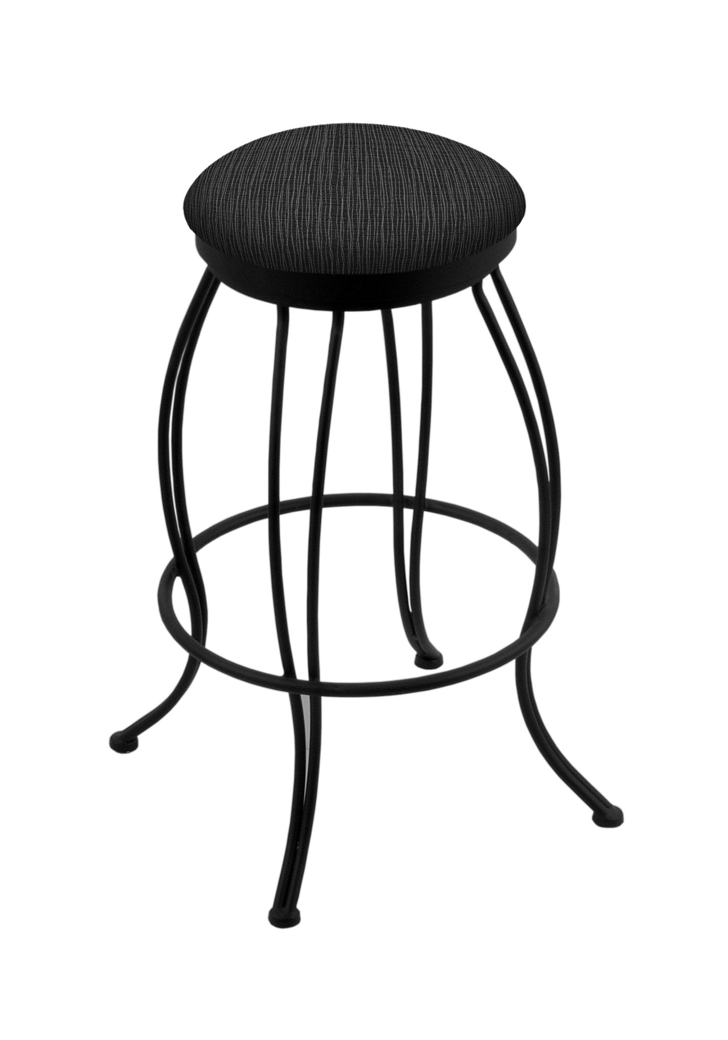 Holland Bar Stool Georgian 30" Swivel Bar Stool with Black Wrinkle Finish (HBS - 3000 - Upholstery) - SchoolOutlet