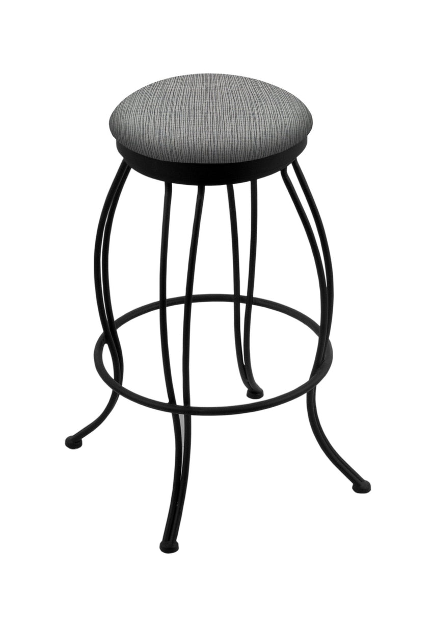Holland Bar Stool Georgian 30" Swivel Bar Stool with Black Wrinkle Finish (HBS - 3000 - Upholstery) - SchoolOutlet