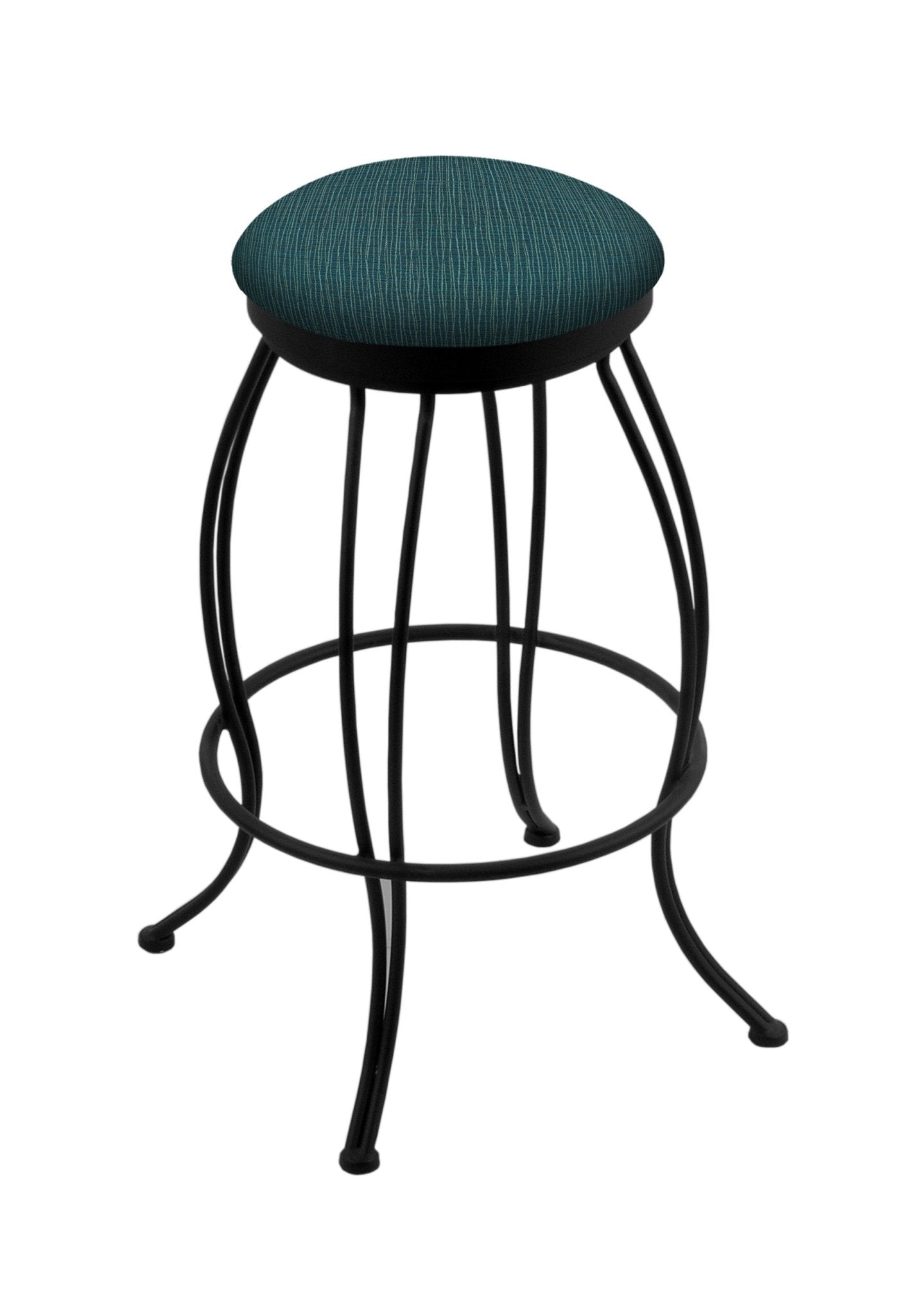 Holland Bar Stool Georgian 30" Swivel Bar Stool with Black Wrinkle Finish (HBS - 3000 - Upholstery) - SchoolOutlet