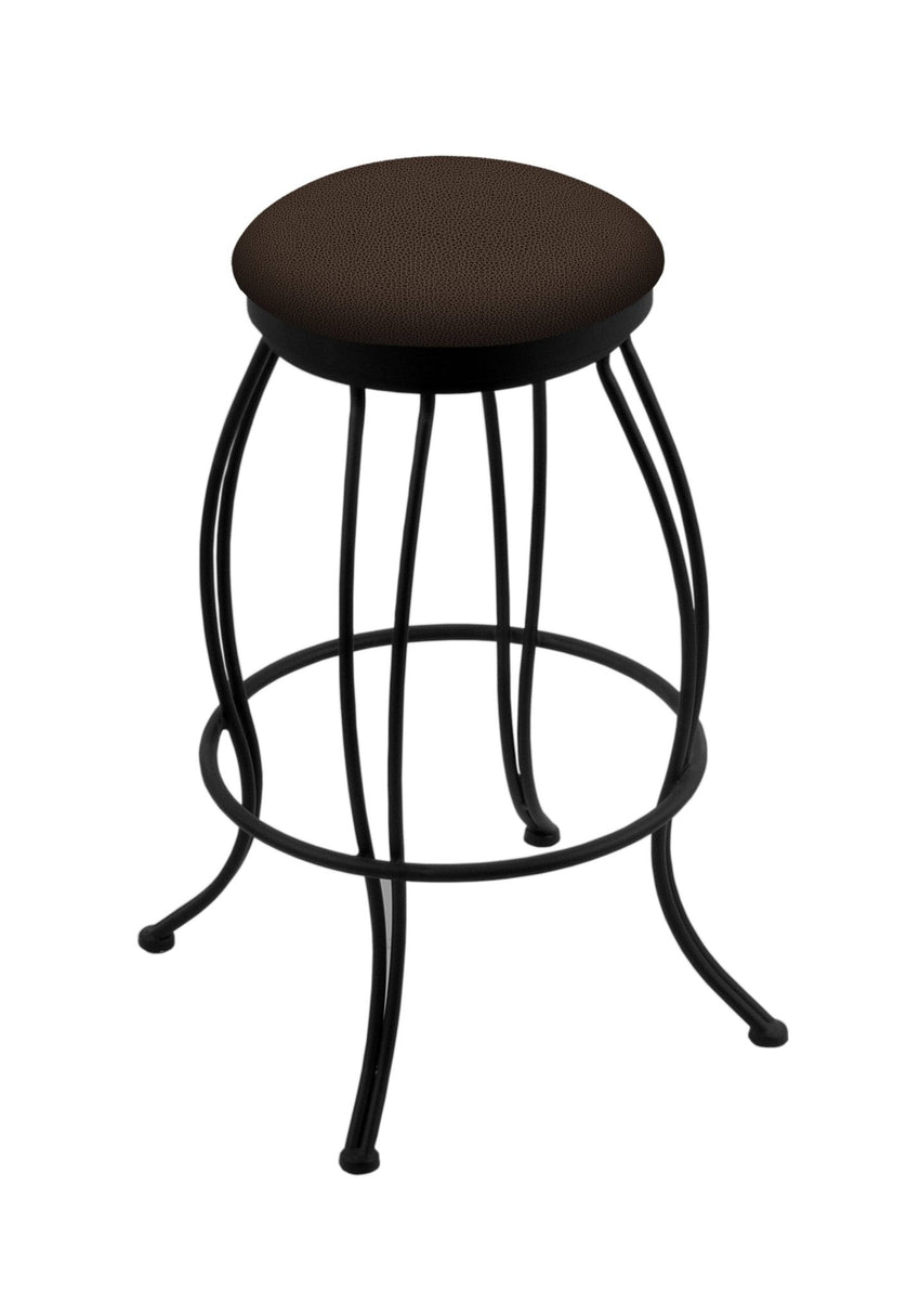 Holland Bar Stool Georgian 30" Swivel Bar Stool with Black Wrinkle Finish (HBS - 3000 - Upholstery) - SchoolOutlet