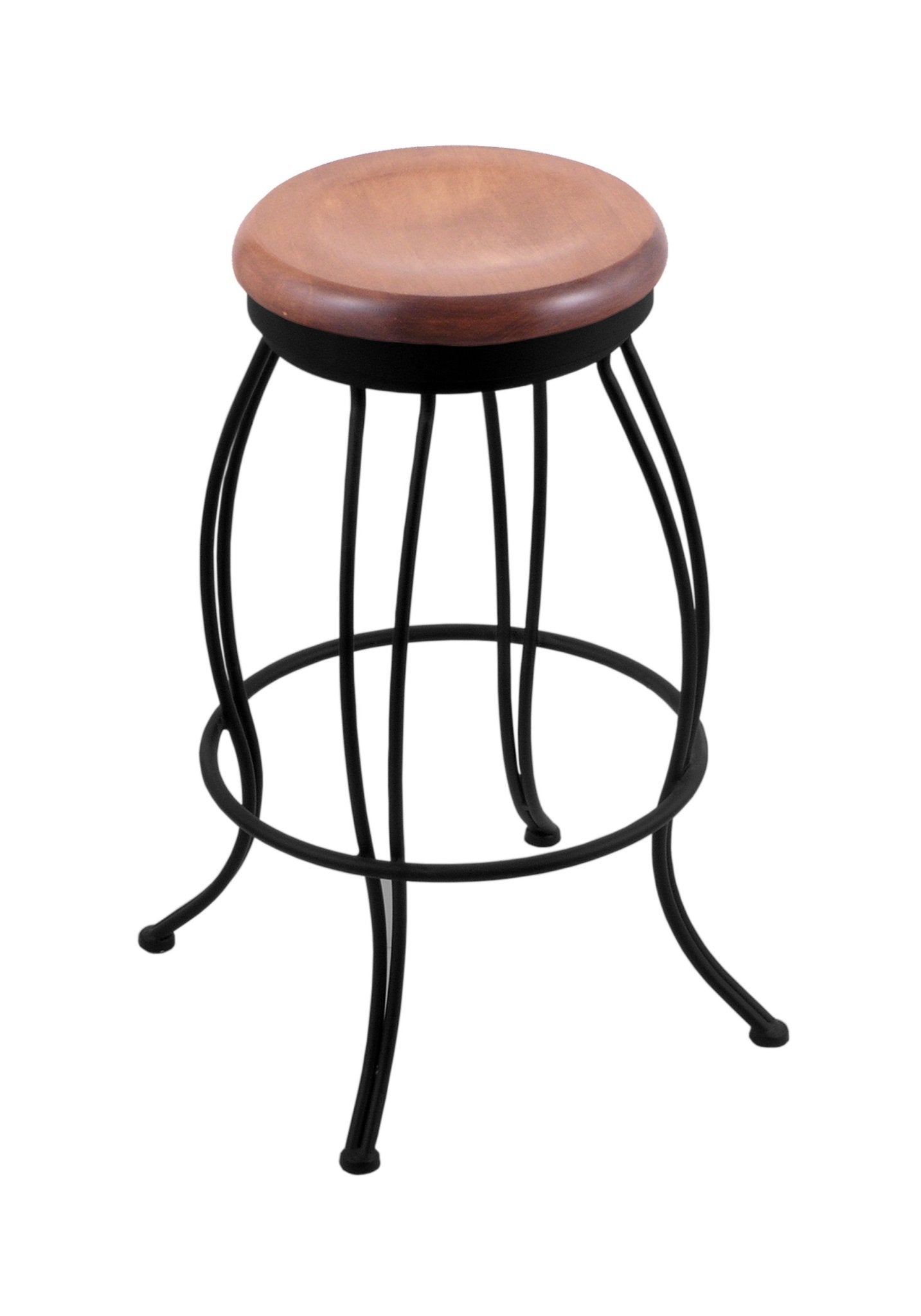 Holland Bar Stool Georgian 30" Swivel Bar Stool with Black Wrinkle Finish (HBS - 3000 - Wood) - SchoolOutlet
