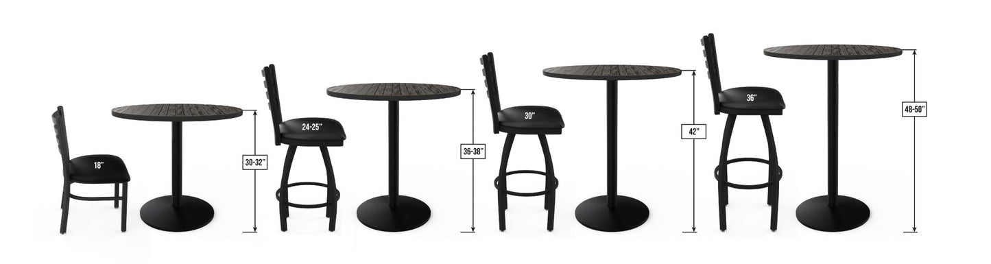 Holland Bar Stool 3020 30" Swivel Bar Stool with Black Wrinkle Finish (HBS - 3020 - Upholstery) - SchoolOutlet