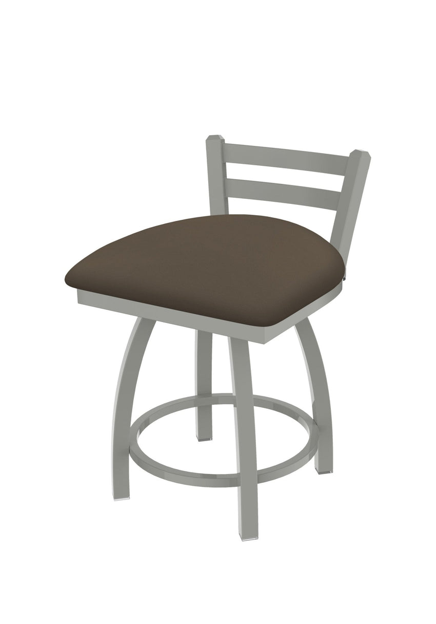 Holland Bar Stool 411 Jackie Low Back Swivel Vanity Stool 18" (HBS - 411 - VanityStool - Upholstery) - SchoolOutlet