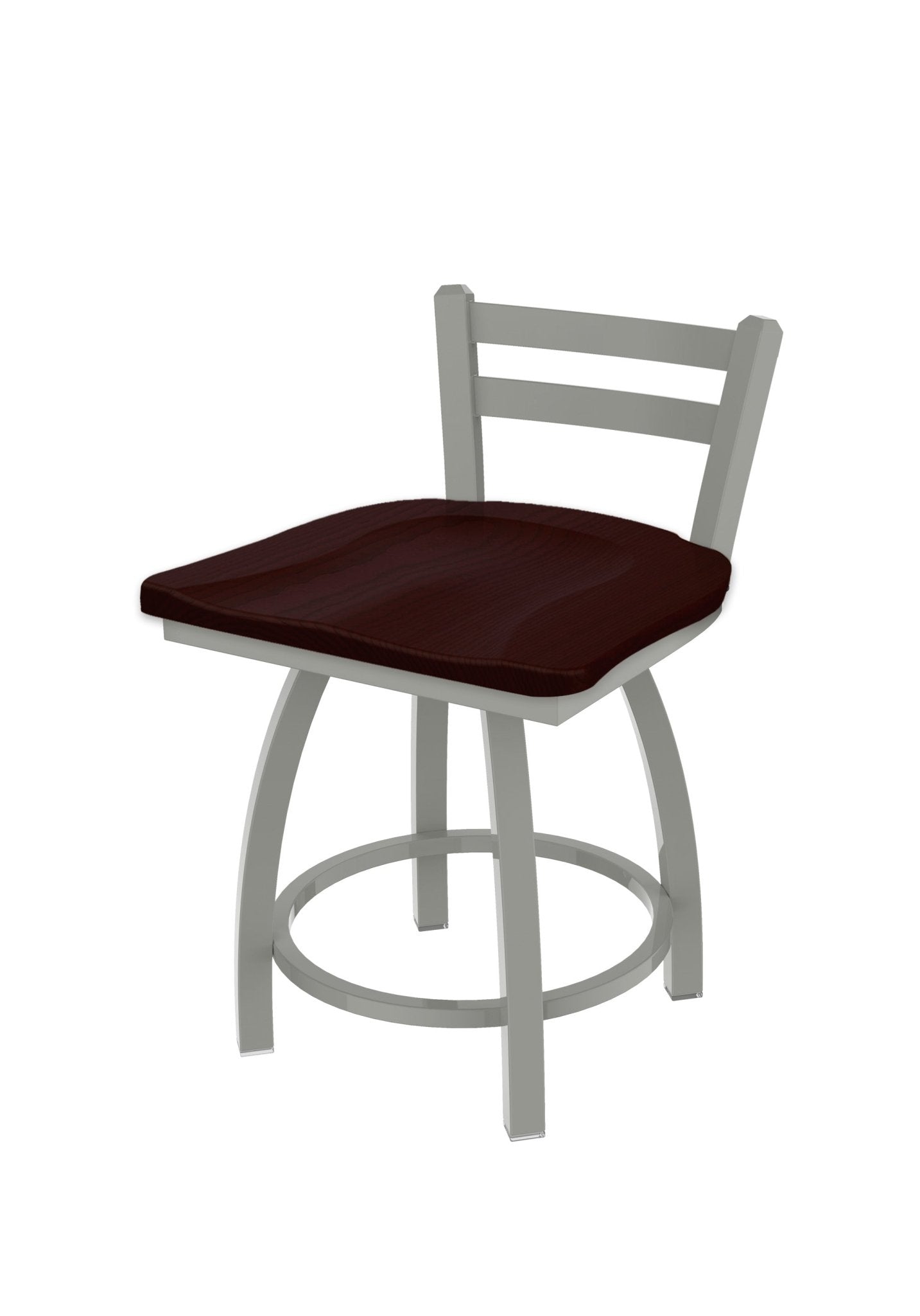 Holland Bar Stool 411 Jackie Low Back Swivel Vanity Stool 18" (HBS - 411 - VanityStool - Wood) - SchoolOutlet