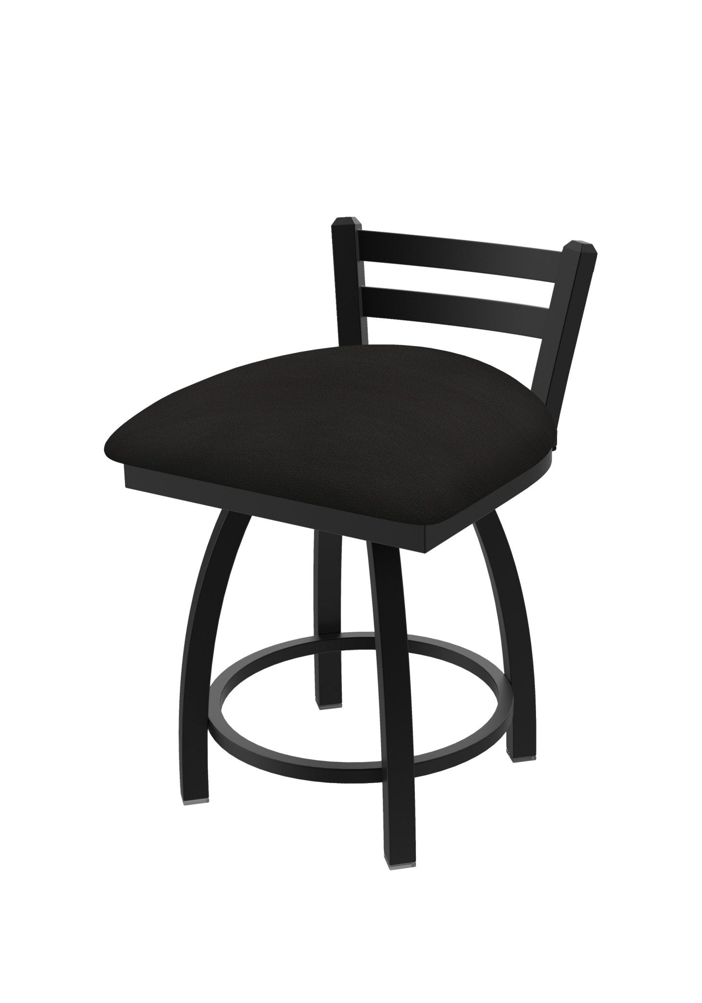 Holland Bar Stool 411 Jackie Low Back Swivel Vanity Stool 18" (HBS - 411 - VanityStool - Upholstery) - SchoolOutlet