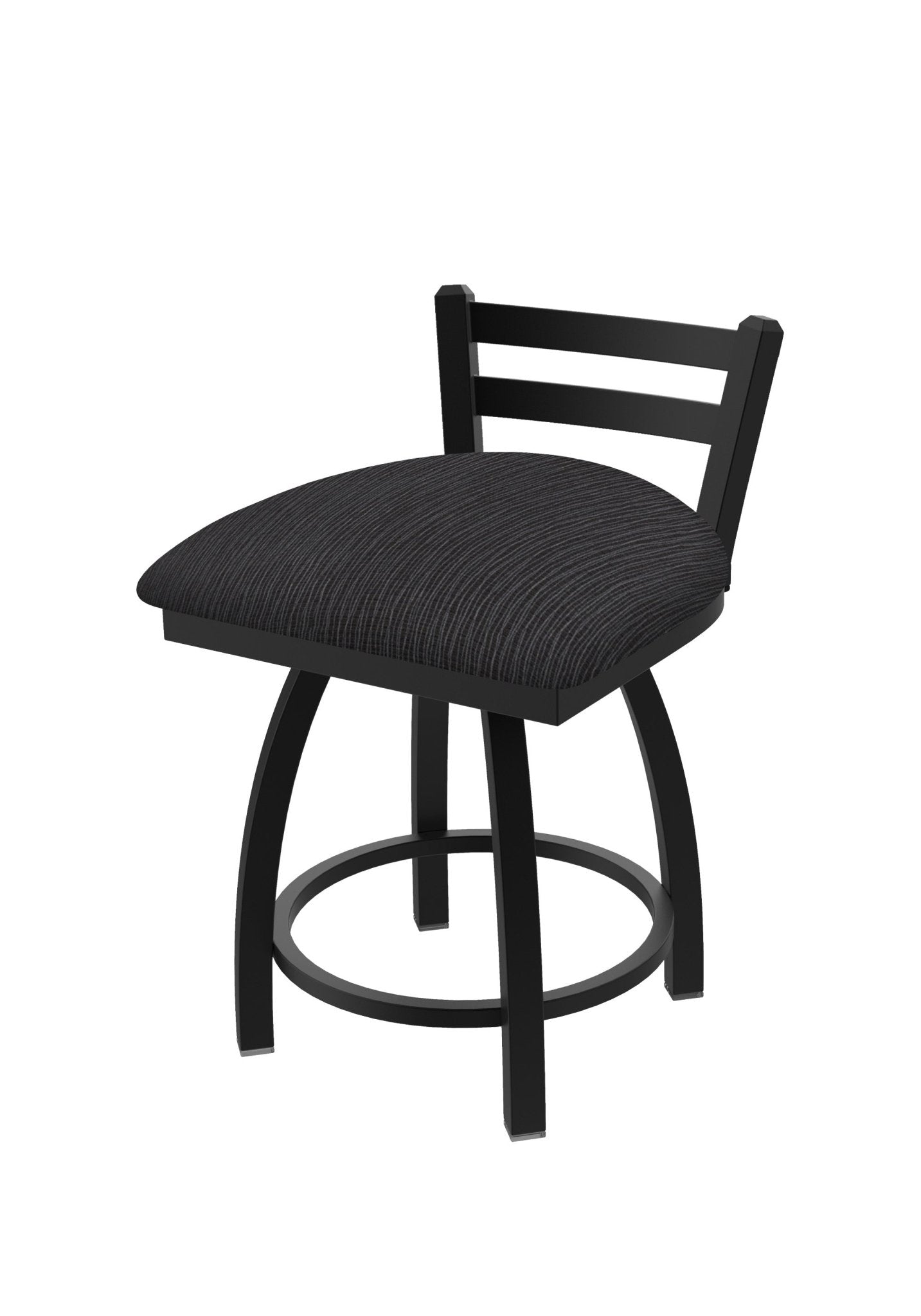Holland Bar Stool 411 Jackie Low Back Swivel Vanity Stool 18" (HBS - 411 - VanityStool - Upholstery) - SchoolOutlet