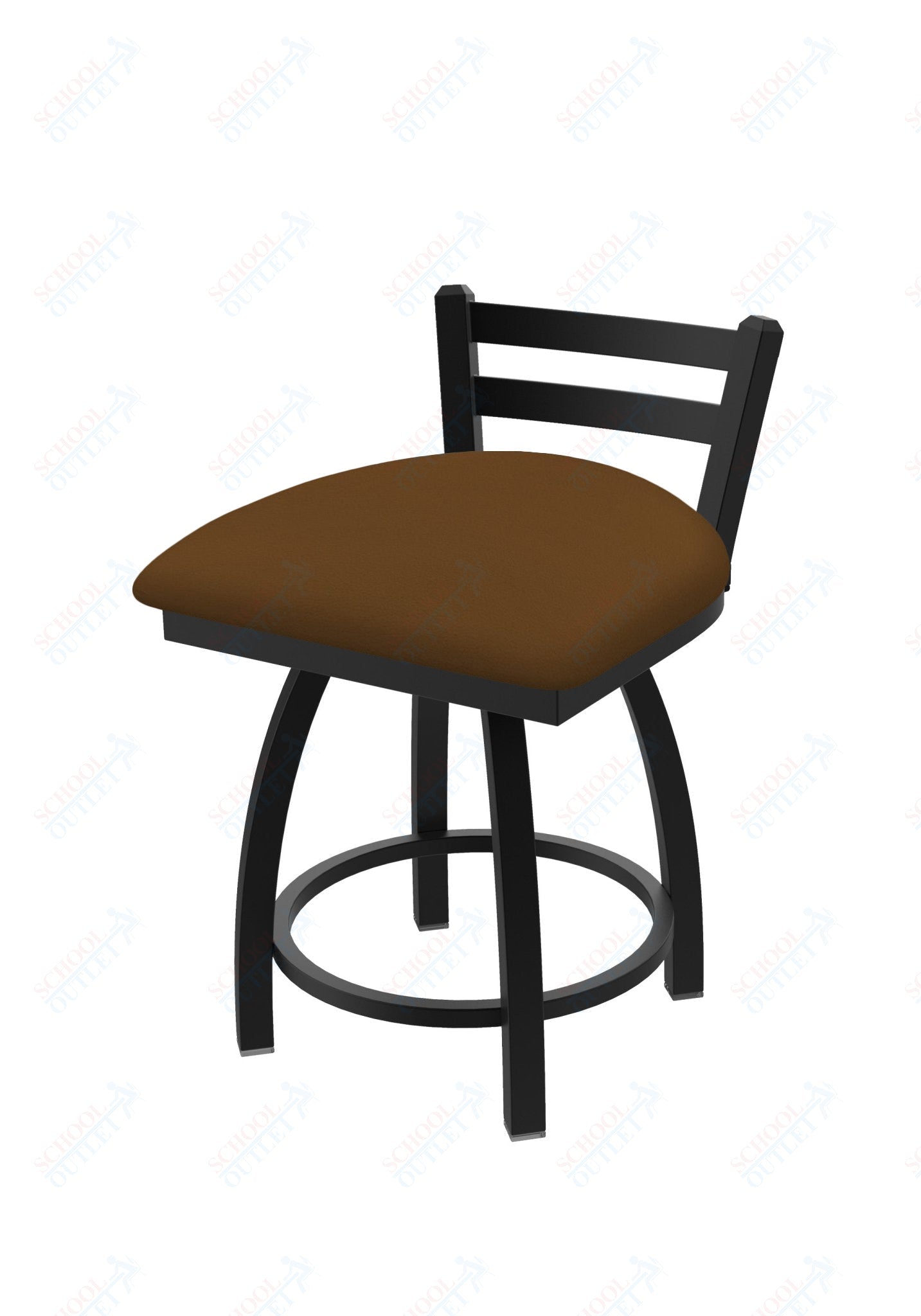 Holland Bar Stool 411 Jackie Low Back Swivel Vanity Stool 18" (HBS - 411 - VanityStool - Upholstery) - SchoolOutlet