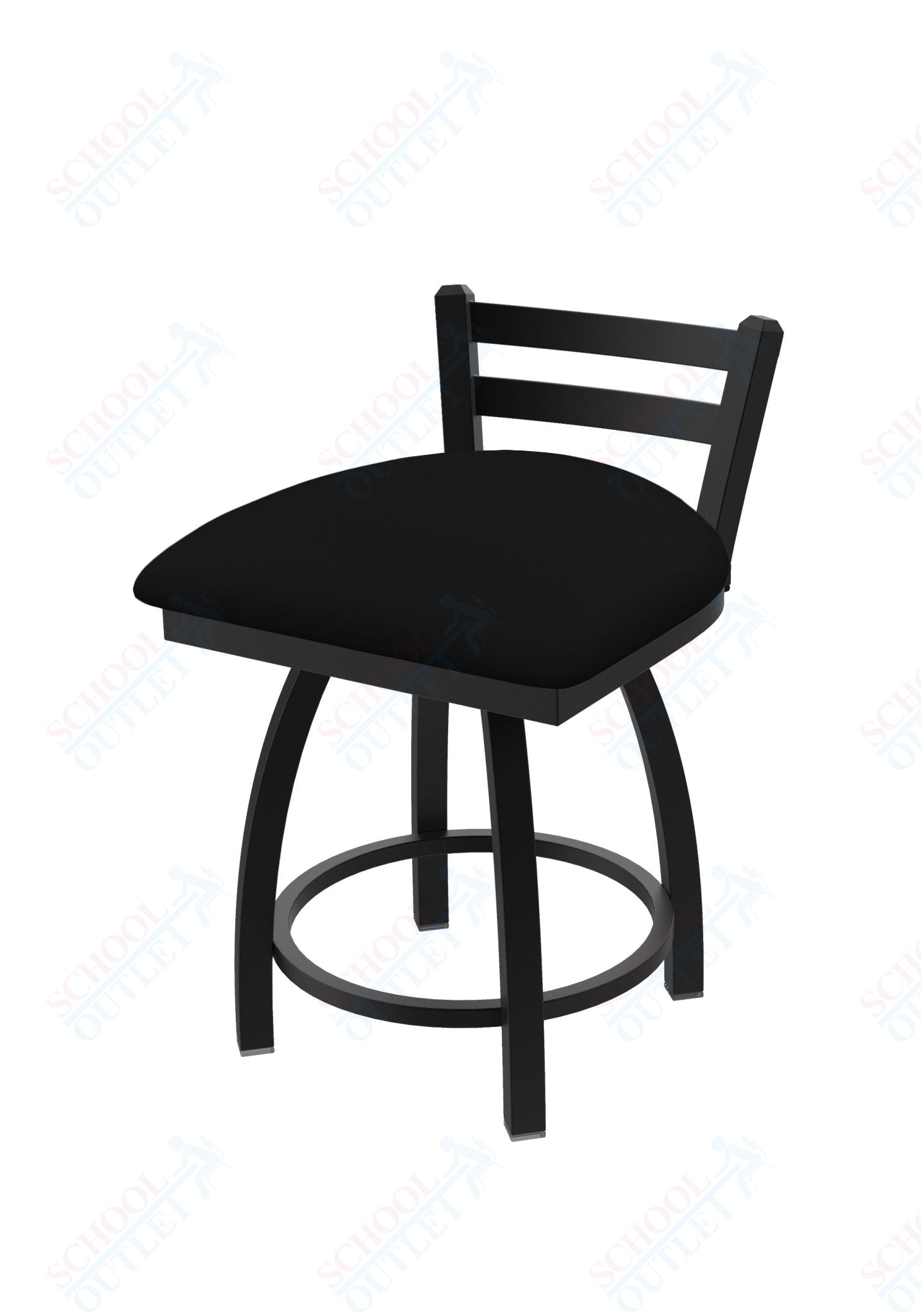 Holland Bar Stool 411 Jackie Low Back Swivel Vanity Stool 18" (HBS - 411 - VanityStool - Upholstery) - SchoolOutlet