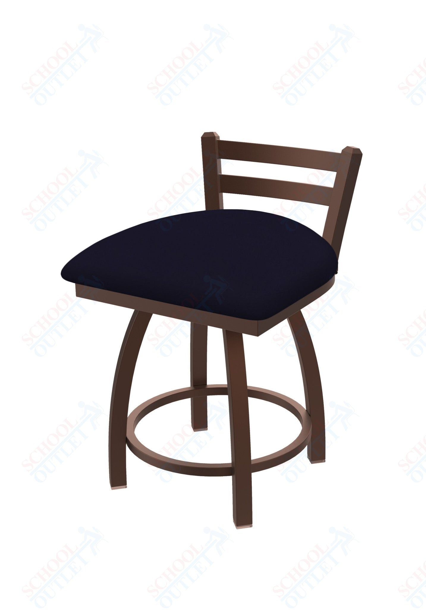 Holland Bar Stool 411 Jackie Low Back Swivel Vanity Stool 18" (HBS - 411 - VanityStool - Upholstery) - SchoolOutlet