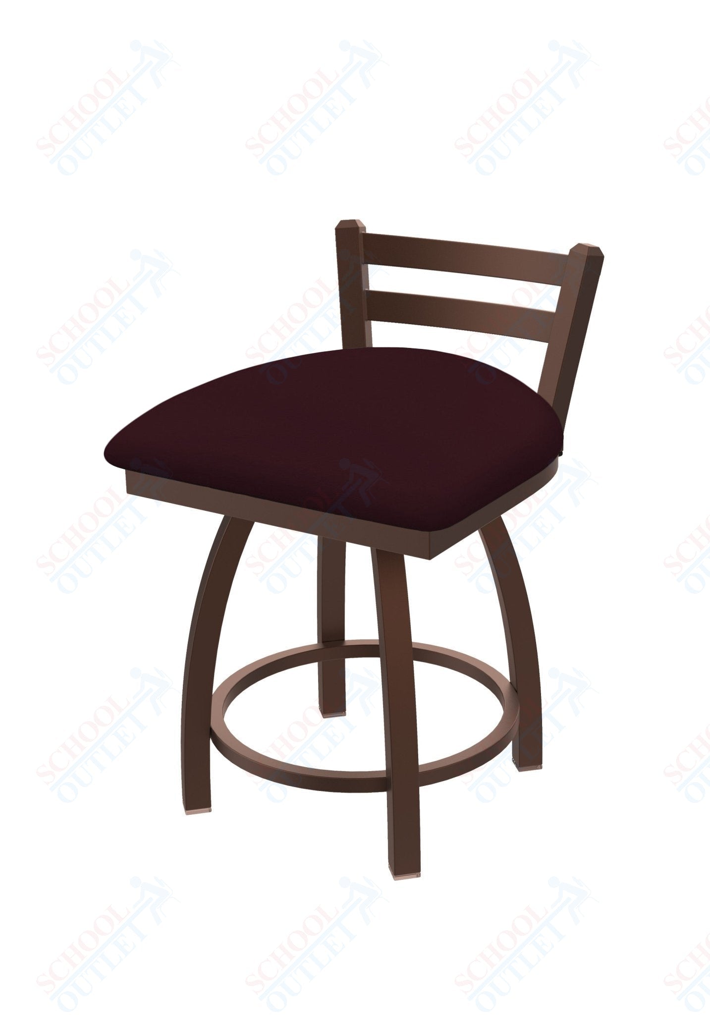 Holland Bar Stool 411 Jackie Low Back Swivel Vanity Stool 18" (HBS - 411 - VanityStool - Upholstery) - SchoolOutlet
