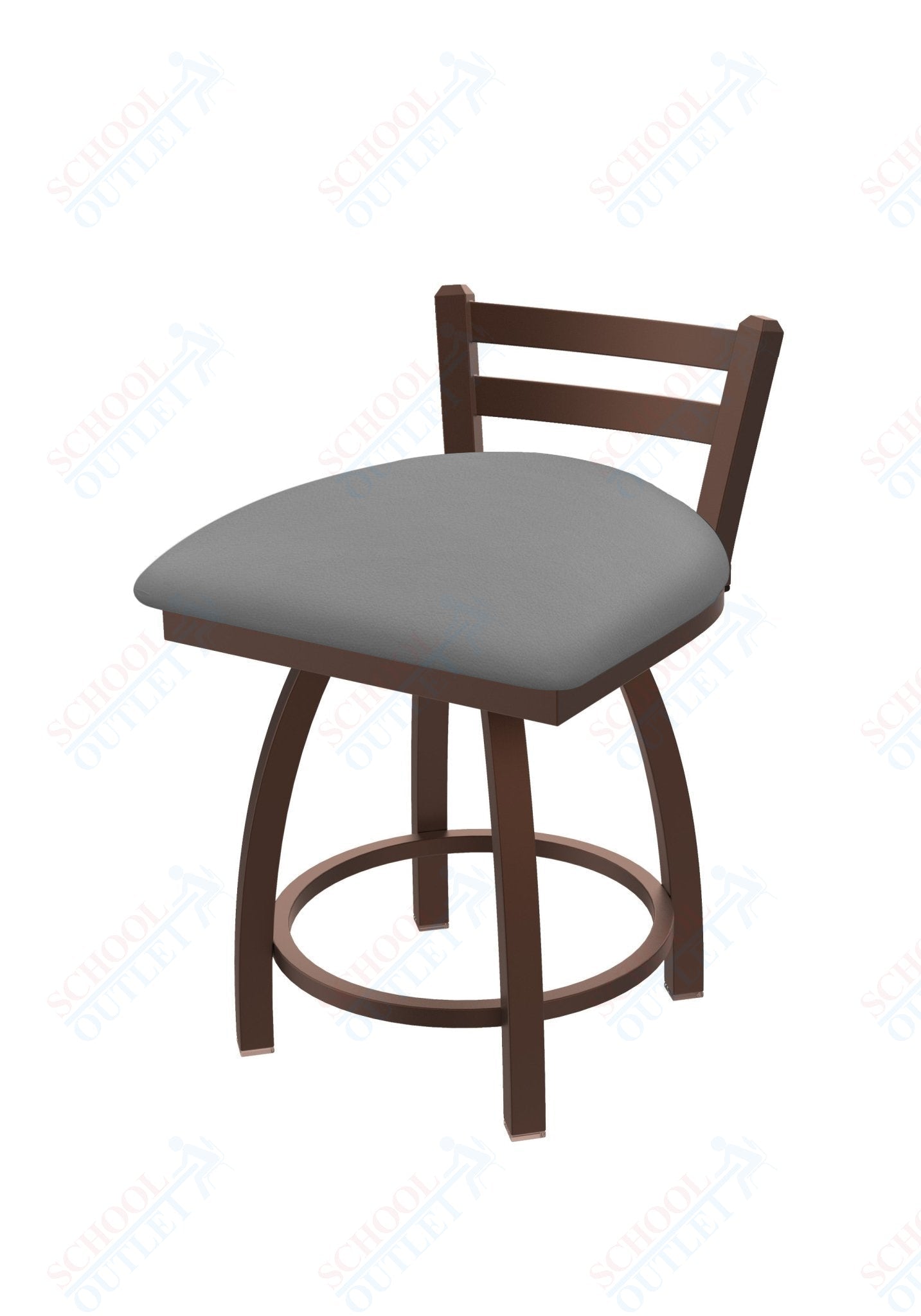 Holland Bar Stool 411 Jackie Low Back Swivel Vanity Stool 18" (HBS - 411 - VanityStool - Upholstery) - SchoolOutlet
