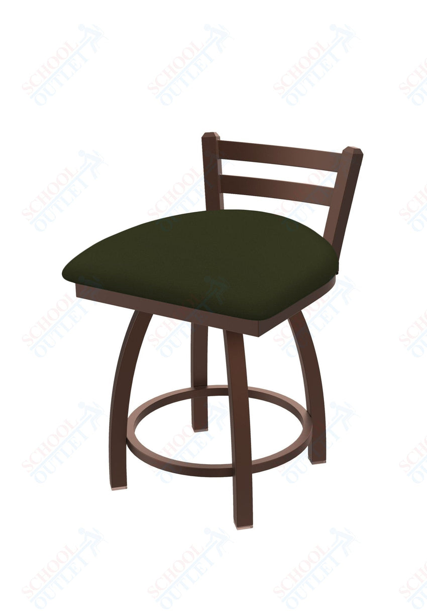 Holland Bar Stool 411 Jackie Low Back Swivel Vanity Stool 18" (HBS - 411 - VanityStool - Upholstery) - SchoolOutlet