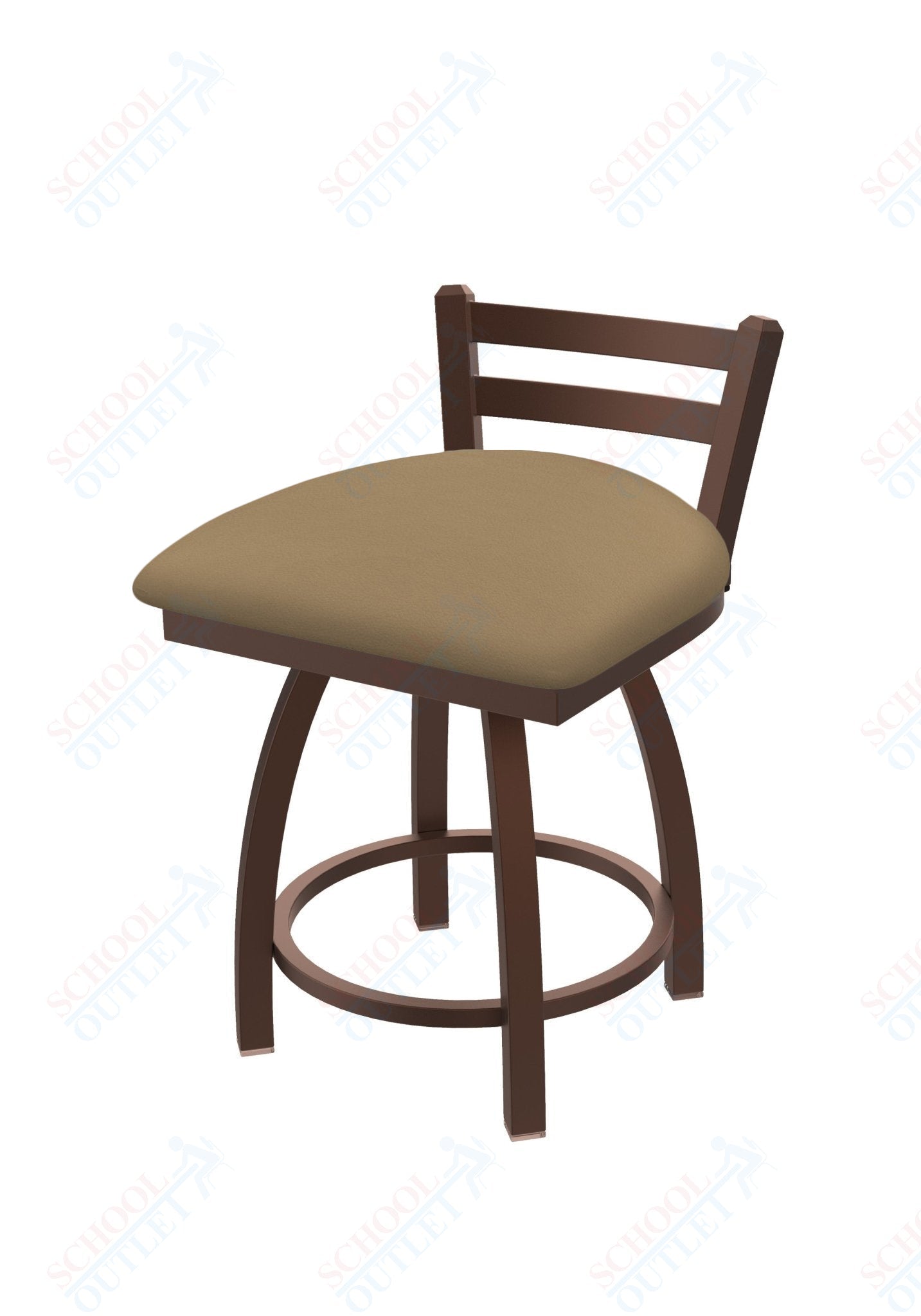 Holland Bar Stool 411 Jackie Low Back Swivel Vanity Stool 18" (HBS - 411 - VanityStool - Upholstery) - SchoolOutlet